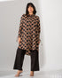 Printed Polyester Top With Decorative Sleeve 61231